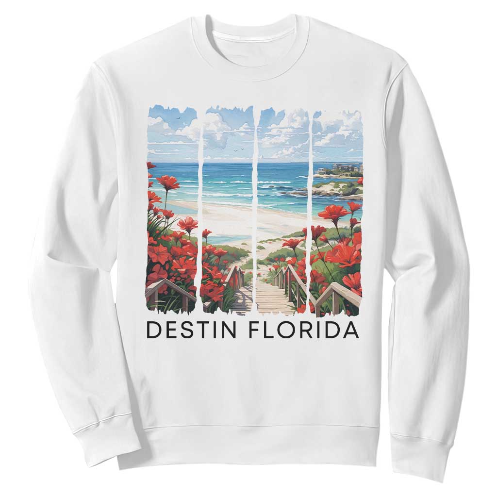 Destin Florida Sweatshirt Summer Travel Beach Vacation Gift