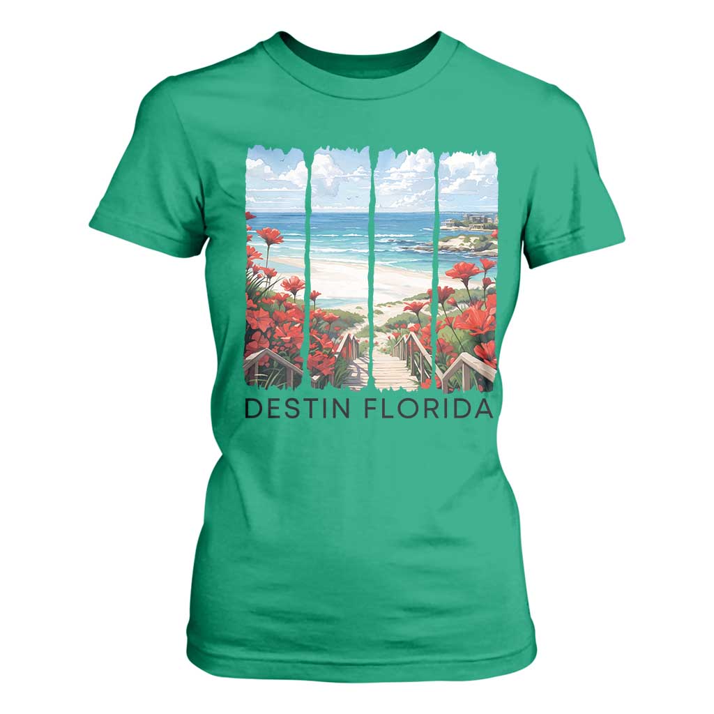 Destin Florida T Shirt For Women Summer Travel Beach Vacation Gift TS12 Irish Green Print Your Wear