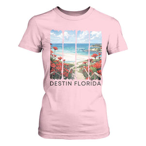 Destin Florida T Shirt For Women Summer Travel Beach Vacation Gift TS12 Light Pink Print Your Wear