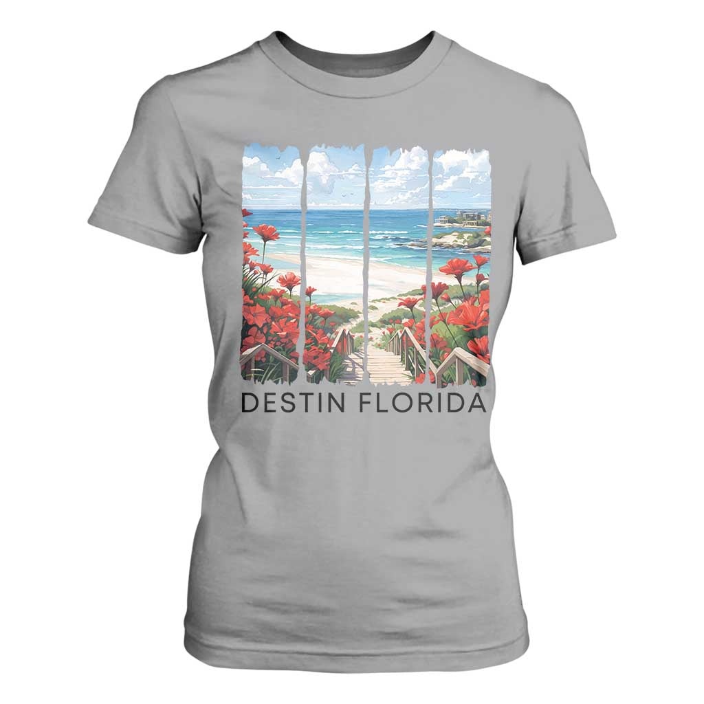 Destin Florida T Shirt For Women Summer Travel Beach Vacation Gift TS12 Sport Gray Print Your Wear