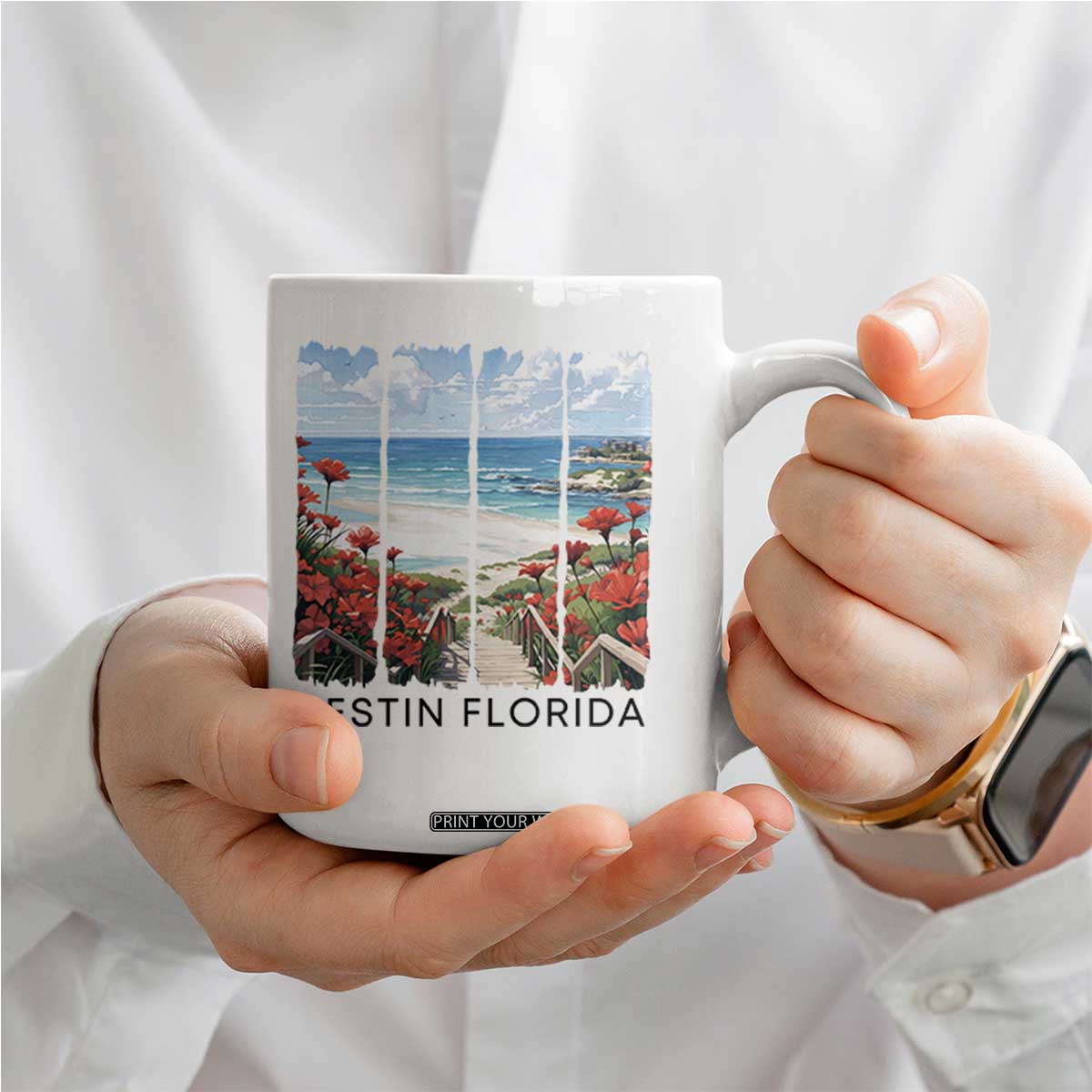 Destin Florida Coffee Mug Summer Travel Beach Vacation Gift TS12 Print Your Wear