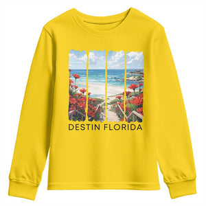 Destin Florida Youth Sweatshirt Summer Travel Beach Vacation Gift TS12 Daisy Print Your Wear