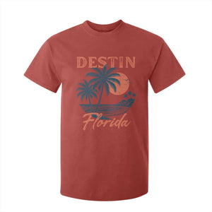 Vintage Destin Florida Beach T Shirt For Kid Sunset Palm Tree Graphic TS12 Red Print Your Wear