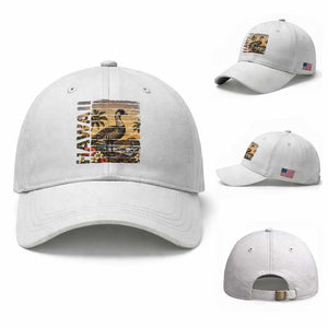 Hawaii Tropical Bird Baseball Cap Summer Island Vacation Gift TS12 Baseball Cap Universal Fit White Print Your Wear