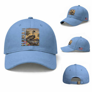 Hawaii Tropical Bird Baseball Cap Summer Island Vacation Gift TS12 Baseball Cap Universal Fit Light Blue Print Your Wear