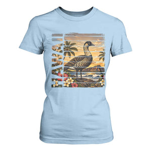 Hawaii Tropical Bird T Shirt For Women Summer Island Vacation Gift TS12 Light Blue Print Your Wear