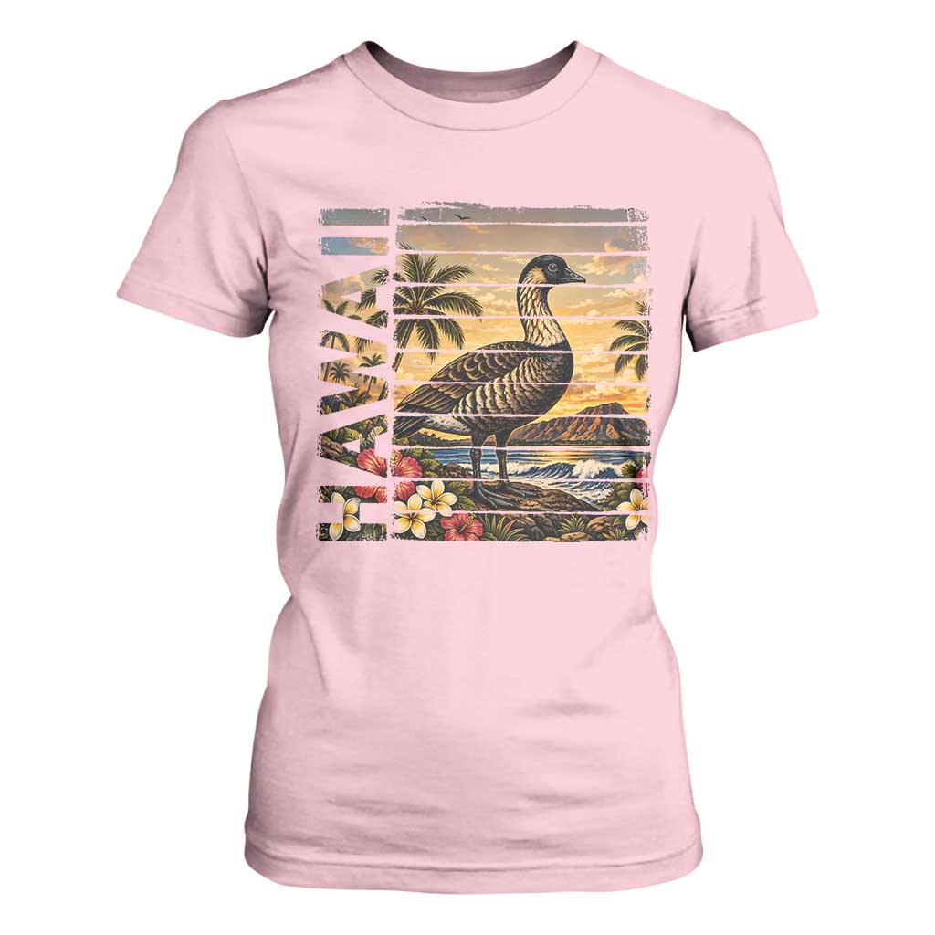 Hawaii Tropical Bird T Shirt For Women Summer Island Vacation Gift TS12 Light Pink Print Your Wear