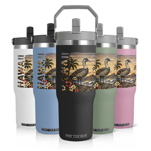 Hawaii Tropical Bird Flip Straw Tumbler Summer Island Vacation Gift TS12 Print Your Wear