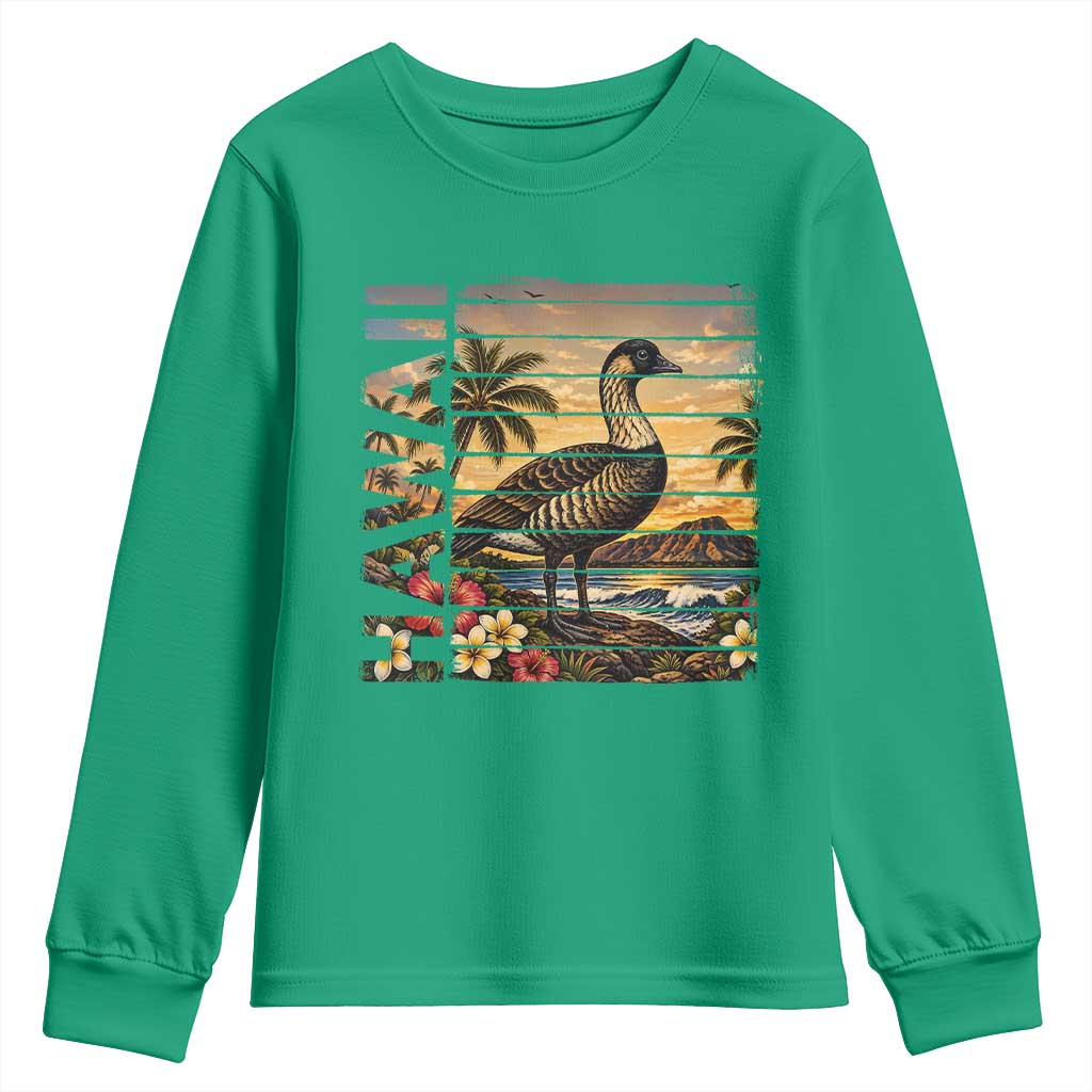 Hawaii Tropical Bird Youth Sweatshirt Summer Island Vacation Gift TS12 Irish Green Print Your Wear
