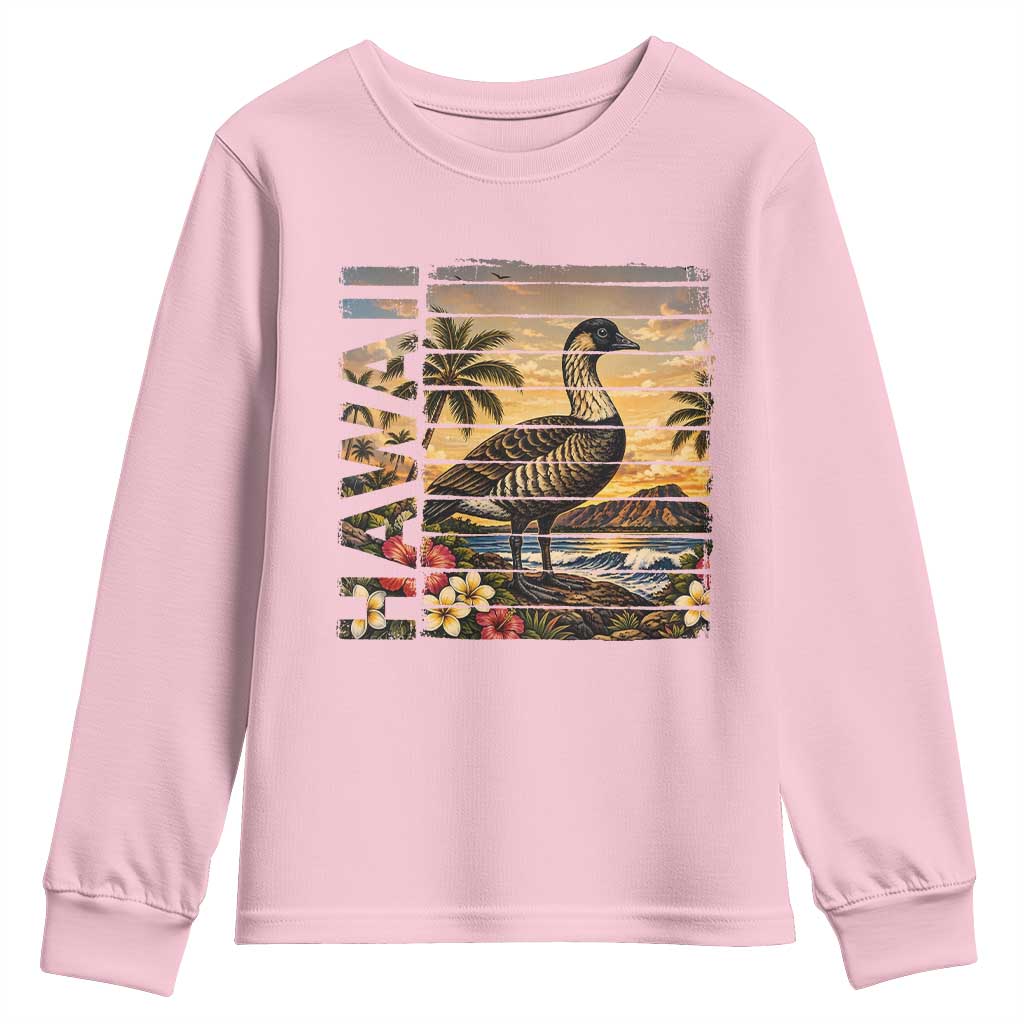 Hawaii Tropical Bird Youth Sweatshirt Summer Island Vacation Gift TS12 Light Pink Print Your Wear