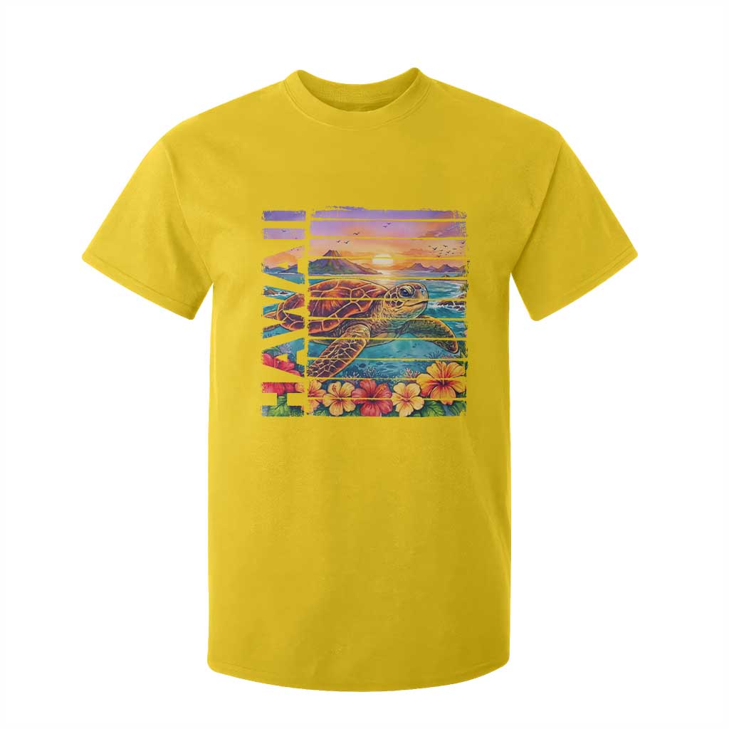 Hawaii Sea Turtle T Shirt For Kid Tropical Sunset Island Vacation Gift TS12 Daisy Print Your Wear