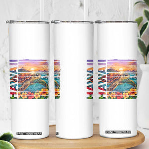 Hawaii Sea Turtle Skinny Tumbler Tropical Sunset Island Vacation Gift TS12 Print Your Wear