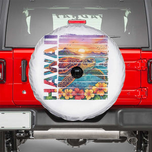 Hawaii Sea Turtle Spare Tire Cover Tropical Sunset Island Vacation Gift TS12 White Print Your Wear
