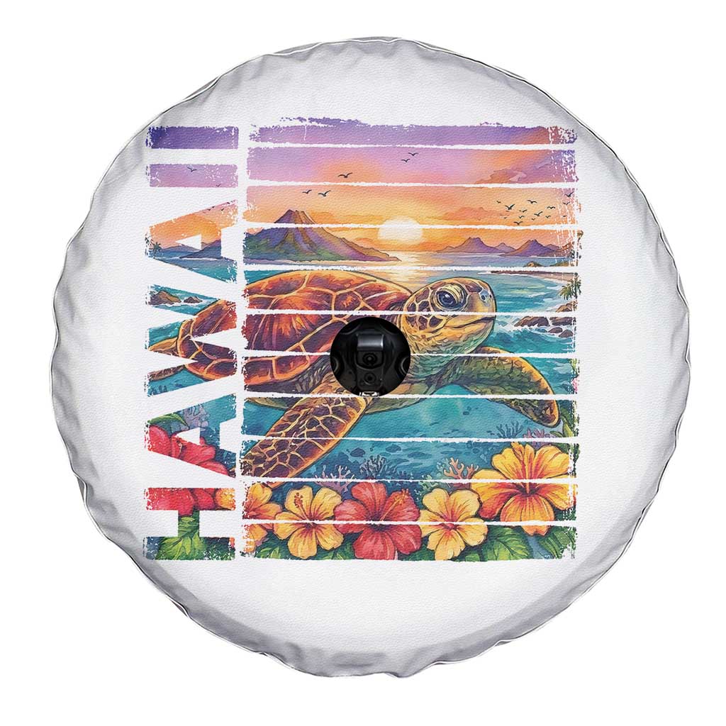 Hawaii Sea Turtle Spare Tire Cover Tropical Sunset Island Vacation Gift TS12 Print Your Wear