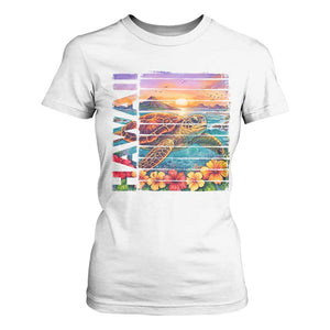 Hawaii Sea Turtle T Shirt For Women Tropical Sunset Island Vacation Gift TS12 White Print Your Wear