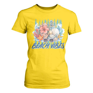 Beach Vibes T Shirt For Women Floral Seashell Coastal Vacation Graphic TS12 Daisy Print Your Wear