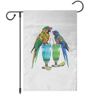 Hawaiian Parrots Drinking Margaritas Garden Flag Beach Vacation Gift