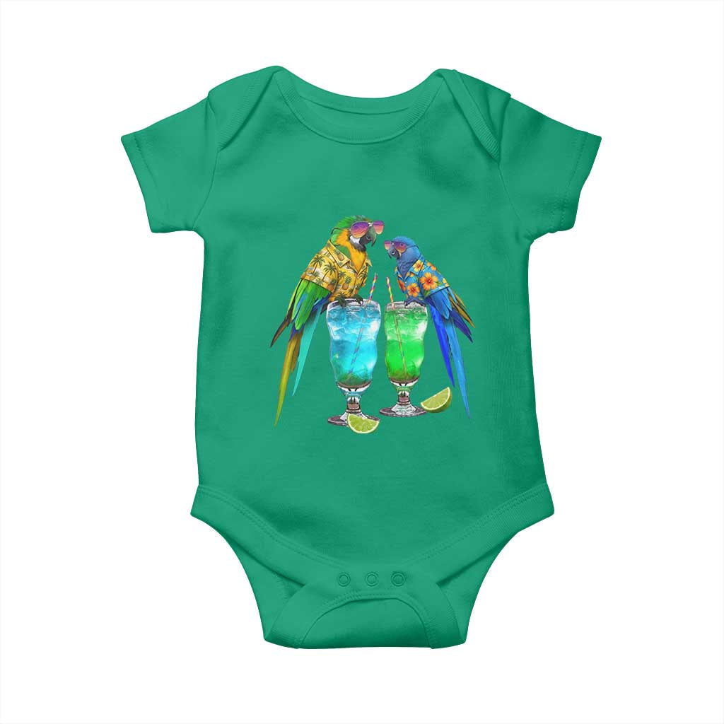 Hawaiian Parrots Drinking Margaritas Baby Onesie Beach Vacation Gift TS12 Irish Green Print Your Wear