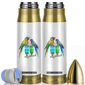 Hawaiian Parrots Drinking Margaritas Bullet Tumbler Beach Vacation Gift TS12 White Print Your Wear