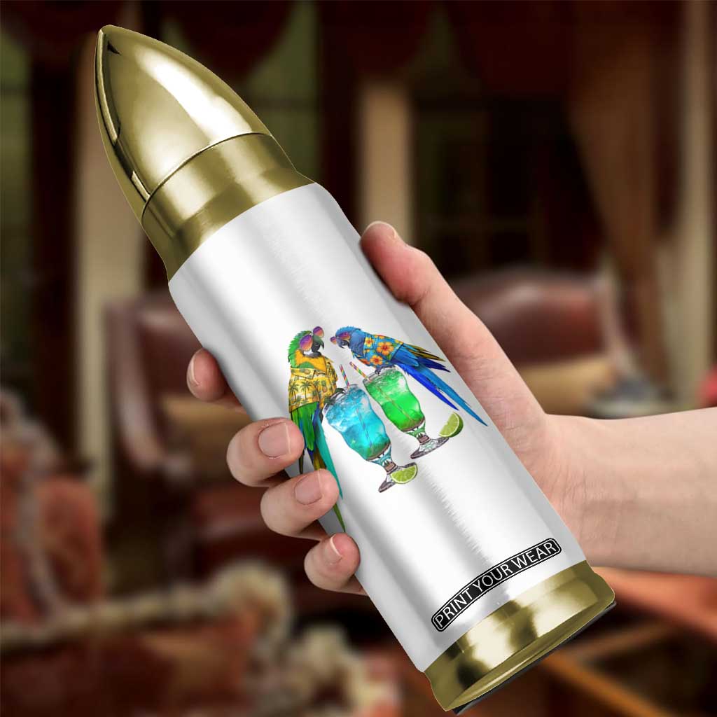 Hawaiian Parrots Drinking Margaritas Bullet Tumbler Beach Vacation Gift TS12 Print Your Wear