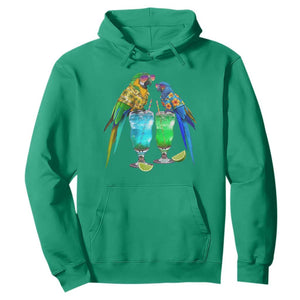 Hawaiian Parrots Drinking Margaritas Hoodie Beach Vacation Gift TS12 Irish Green Print Your Wear