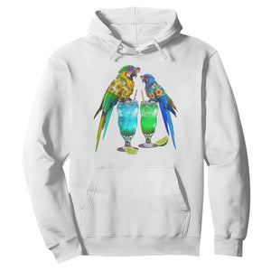 Hawaiian Parrots Drinking Margaritas Hoodie Beach Vacation Gift TS12 White Print Your Wear