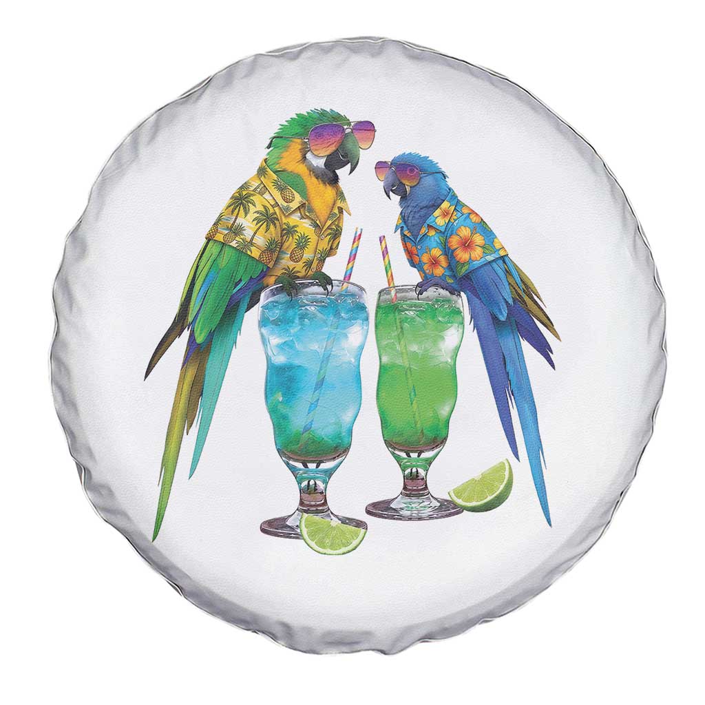 Hawaiian Parrots Drinking Margaritas Spare Tire Cover Beach Vacation Gift TS12 Print Your Wear