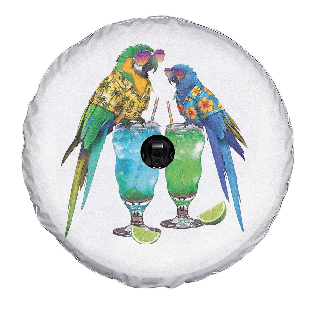 Hawaiian Parrots Drinking Margaritas Spare Tire Cover Beach Vacation Gift TS12 Print Your Wear
