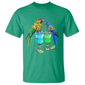 Hawaiian Parrots Drinking Margaritas T Shirt Beach Vacation Gift TS12 Irish Green Print Your Wear