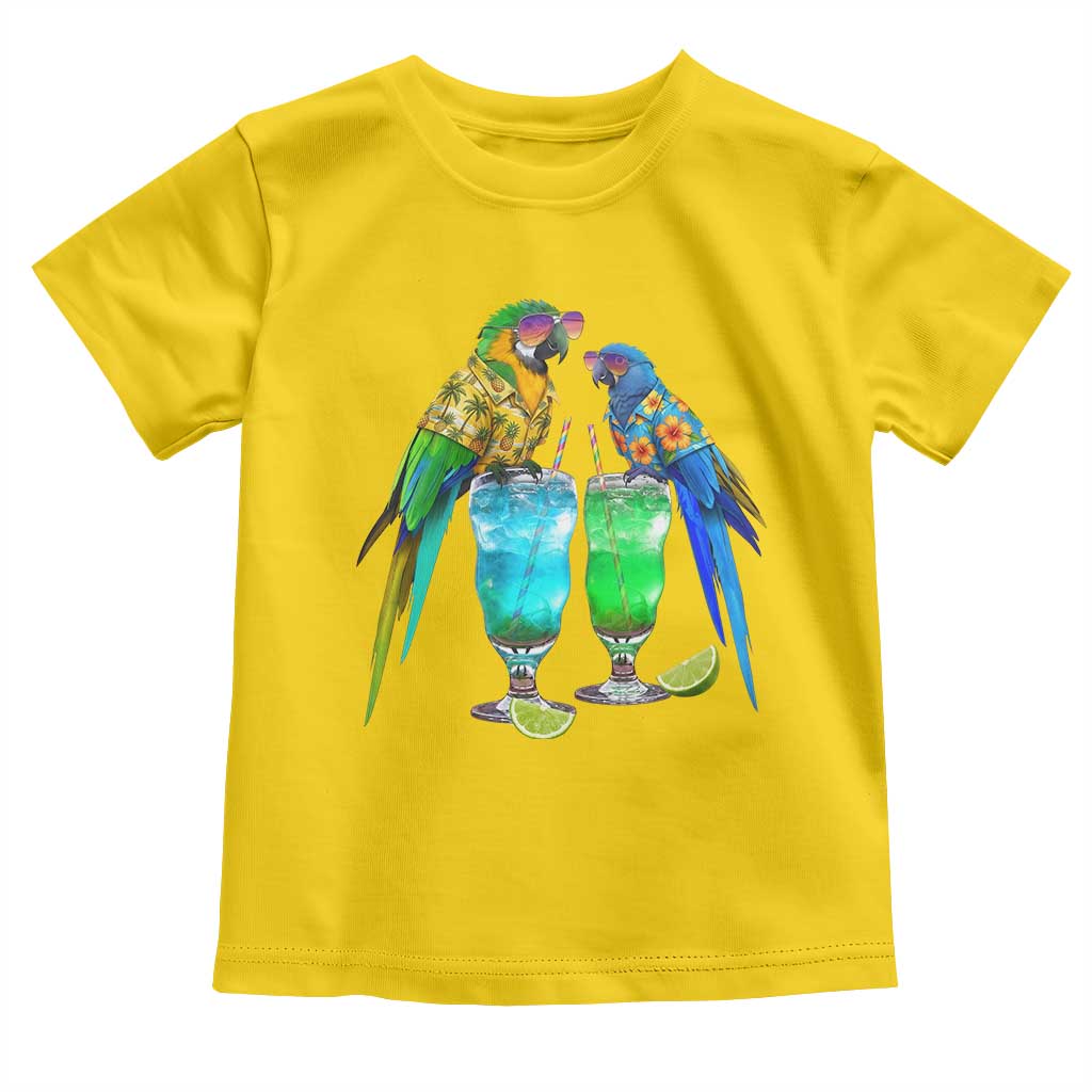 Hawaiian Parrots Drinking Margaritas Toddler T Shirt Beach Vacation Gift TS12 Daisy Print Your Wear