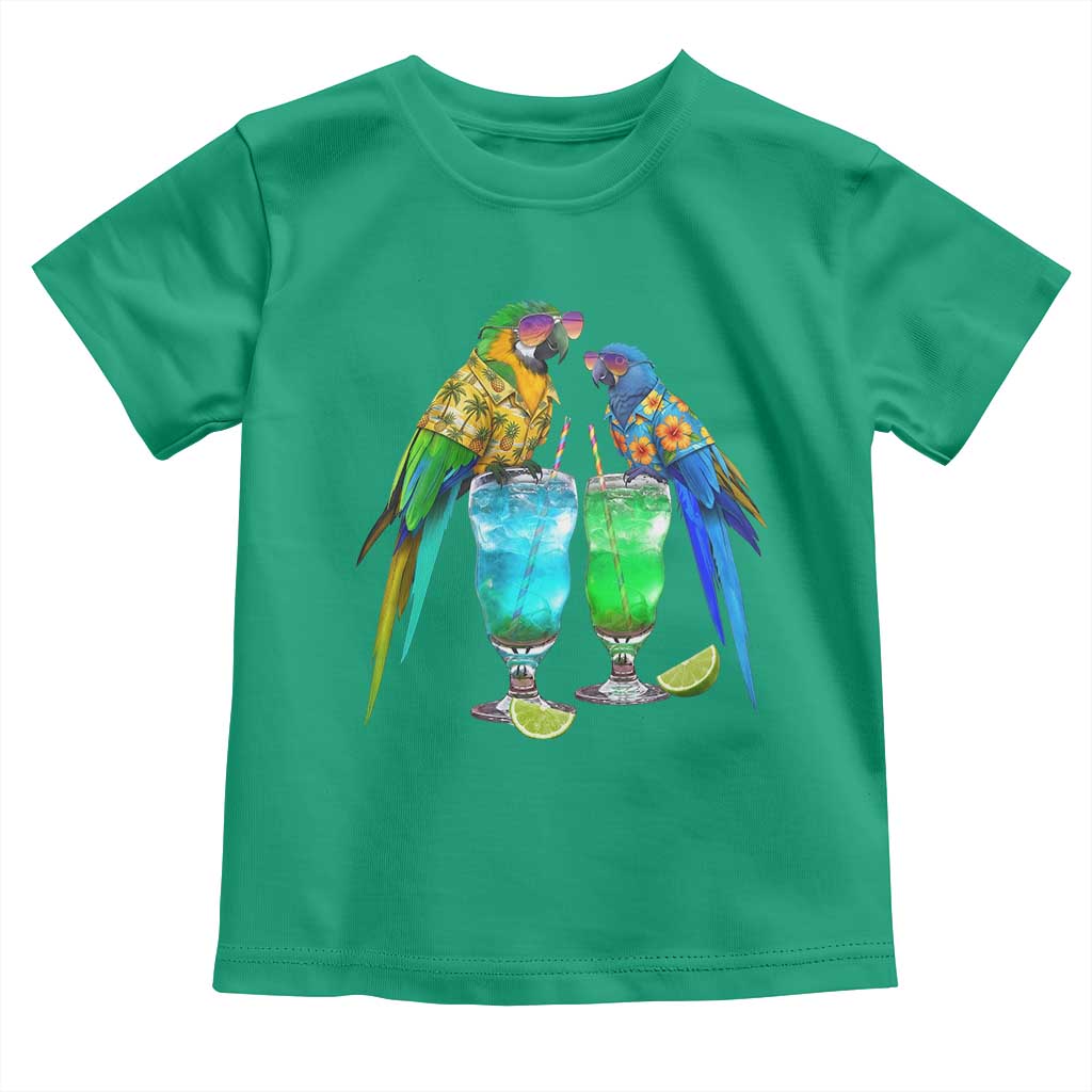 Hawaiian Parrots Drinking Margaritas Toddler T Shirt Beach Vacation Gift TS12 Irish Green Print Your Wear