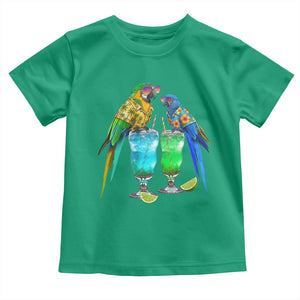 Hawaiian Parrots Drinking Margaritas Toddler T Shirt Beach Vacation Gift TS12 Irish Green Print Your Wear