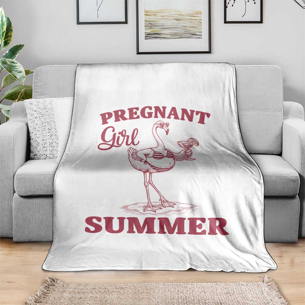 Flamingo Pregnancy Announcement Throw Blanket Summer Beach Mom To Be Gift TS12 Print Your Wear