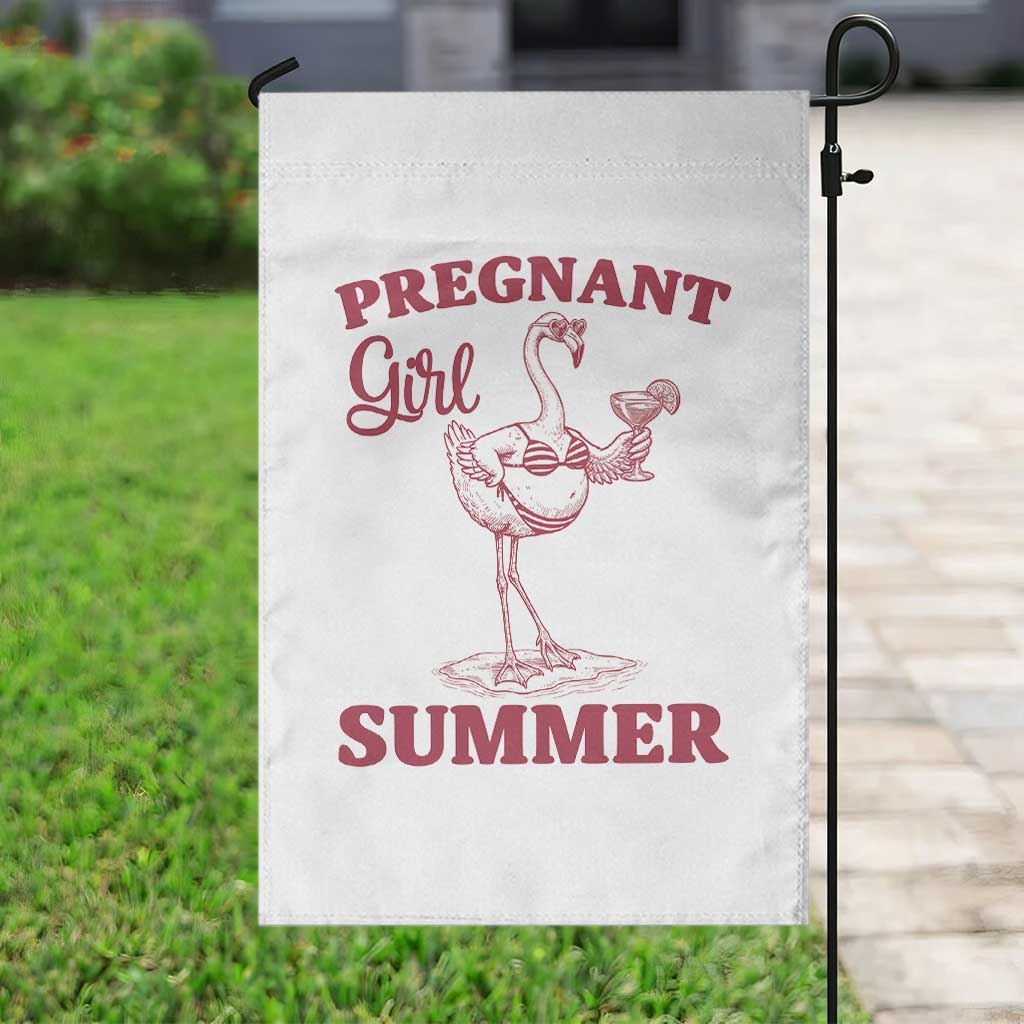 Flamingo Pregnancy Announcement Garden Flag Summer Beach Mom To Be Gift TS12 Print Your Wear