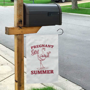 Flamingo Pregnancy Announcement Garden Flag Summer Beach Mom To Be Gift TS12 Print Your Wear