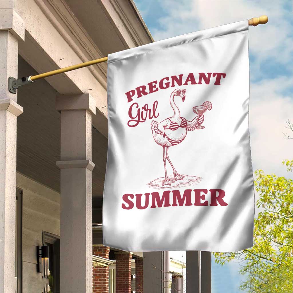 Flamingo Pregnancy Announcement Garden Flag Summer Beach Mom To Be Gift TS12 Print Your Wear