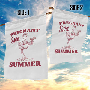 Flamingo Pregnancy Announcement Garden Flag Summer Beach Mom To Be Gift TS12 Print Your Wear