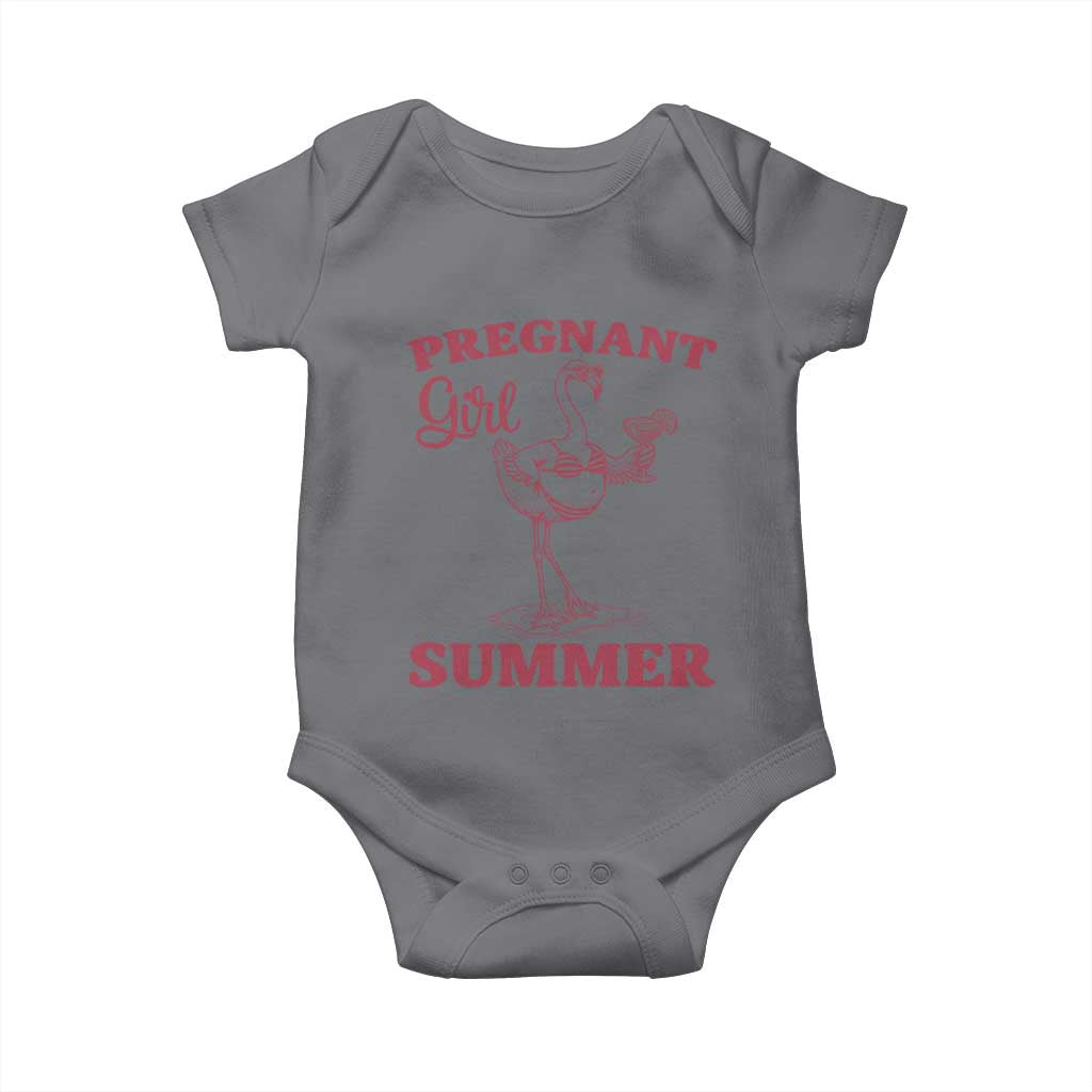 Flamingo Pregnancy Announcement Baby Onesie Summer Beach Mom To Be Gift TS12 Charcoal Print Your Wear