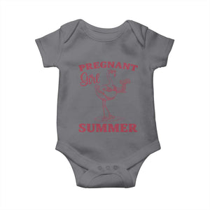 Flamingo Pregnancy Announcement Baby Onesie Summer Beach Mom To Be Gift TS12 Charcoal Print Your Wear