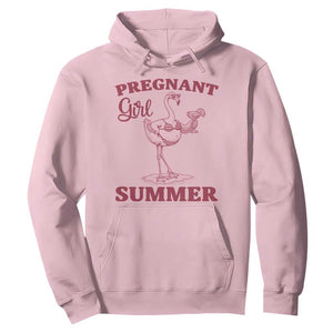Flamingo Pregnancy Announcement Hoodie Summer Beach Mom To Be Gift TS12 Light Pink Print Your Wear