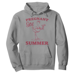 Flamingo Pregnancy Announcement Hoodie Summer Beach Mom To Be Gift TS12 Sport Gray Print Your Wear