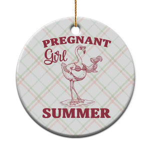 Flamingo Pregnancy Announcement Ceramic Ornament Summer Beach Mom To Be Gift TS12 1pc Christmas Plaid Print Your Wear