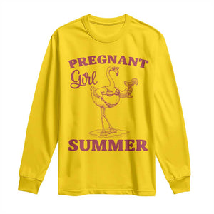 Flamingo Pregnancy Announcement Long Sleeve Shirt Summer Beach Mom To Be Gift TS12 Daisy Print Your Wear