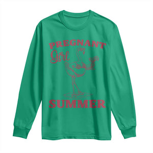Flamingo Pregnancy Announcement Long Sleeve Shirt Summer Beach Mom To Be Gift TS12 Irish Green Print Your Wear