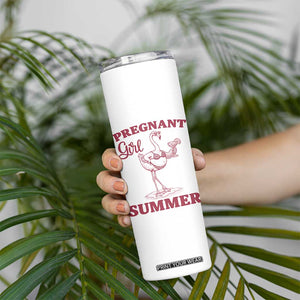 Flamingo Pregnancy Announcement Skinny Tumbler Summer Beach Mom To Be Gift TS12 Print Your Wear