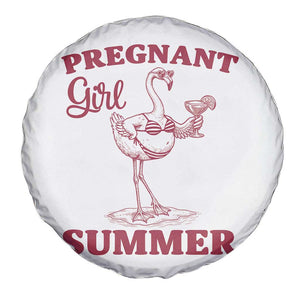 Flamingo Pregnancy Announcement Spare Tire Cover Summer Beach Mom To Be Gift TS12 Print Your Wear