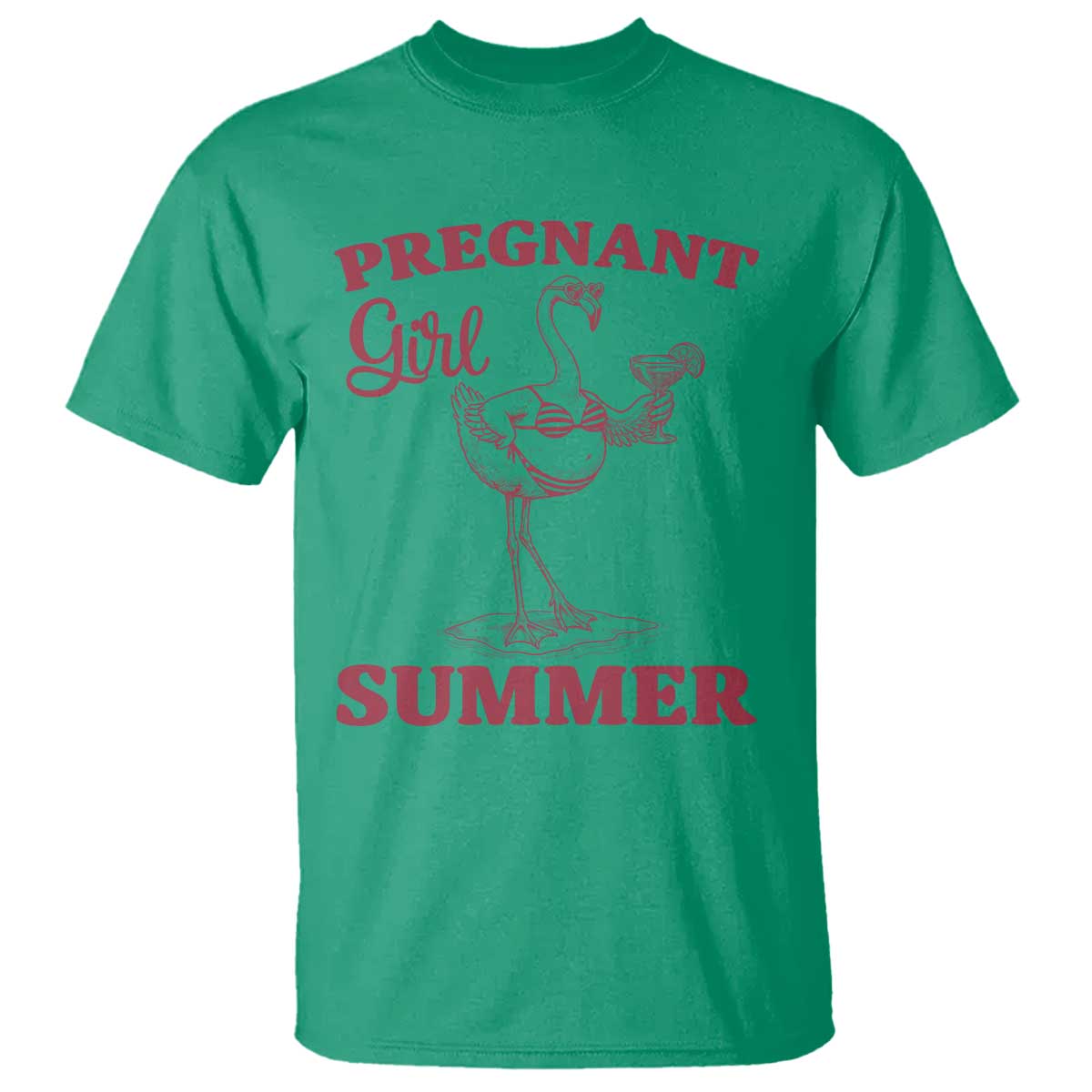 Flamingo Pregnancy Announcement T Shirt Summer Beach Mom To Be Gift TS12 Irish Green Print Your Wear