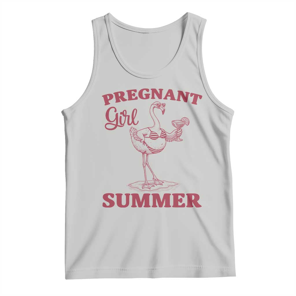 Flamingo Pregnancy Announcement Tank Top Summer Beach Mom To Be Gift TS12 Ash Print Your Wear