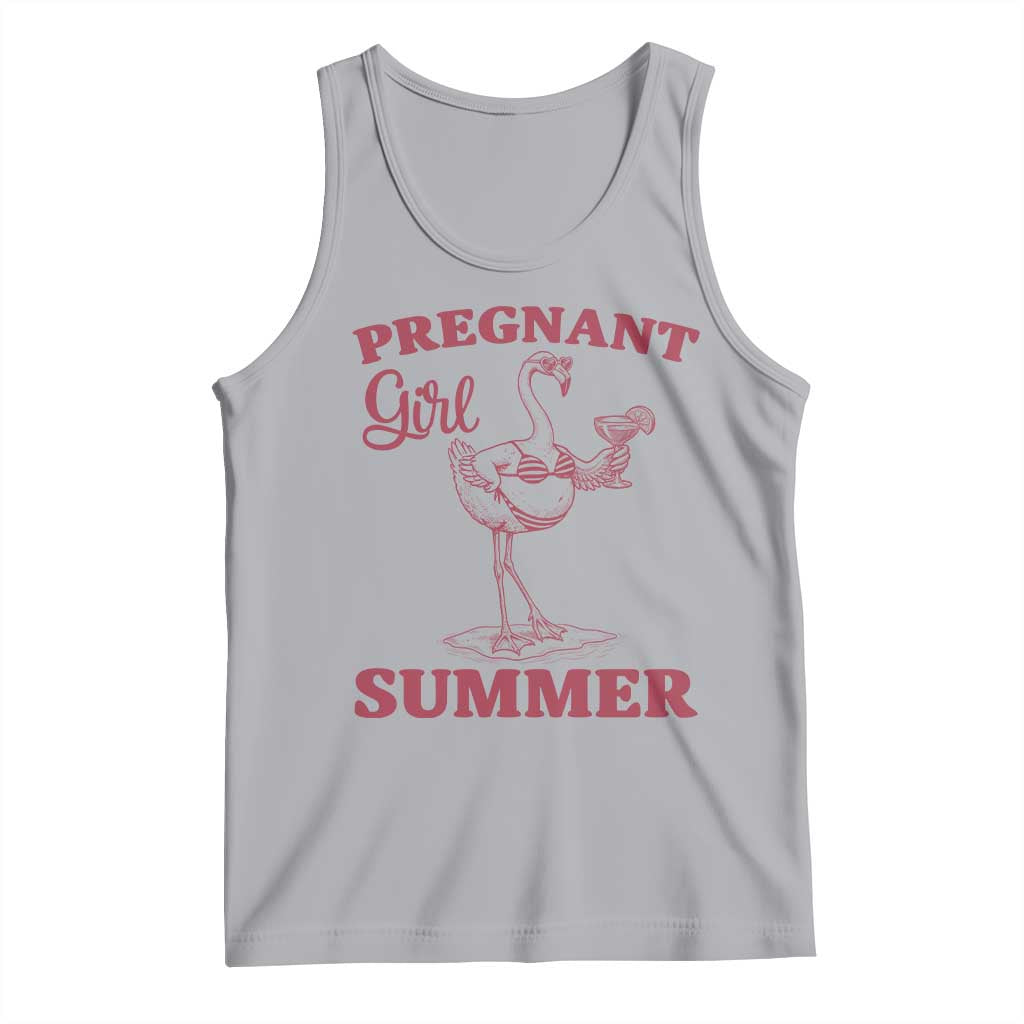 Flamingo Pregnancy Announcement Tank Top Summer Beach Mom To Be Gift TS12 Athletic Heather Print Your Wear