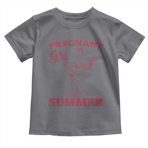Flamingo Pregnancy Announcement Toddler T Shirt Summer Beach Mom To Be Gift TS12 Charcoal Print Your Wear